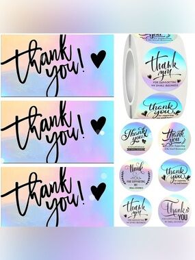Thank you Stickers & Cards Set 550 PCS